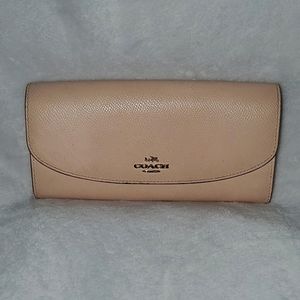 Coach Crossgrain Leather Slim Envelope Wallet